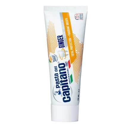 خمیر دندان پاستا دل کاپیتانو مدل Ginger با عصاره زنجبیل حجم 75 میلی‌لیتر