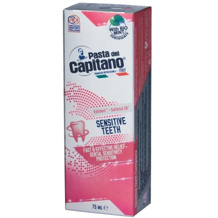 خمیردندان پاستا دل کاپیتانو مدل Sensitive Teeth مخصوص دندان‌های حساس حجم 75 میلی‌لیتر